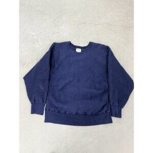 Vintage 80s Champion Reverse Weave Sweatshirt Mens Size XL Navy Crewneck Faded